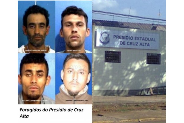 Capa Quatro detentos fogem do Presídio de Cruz Alta