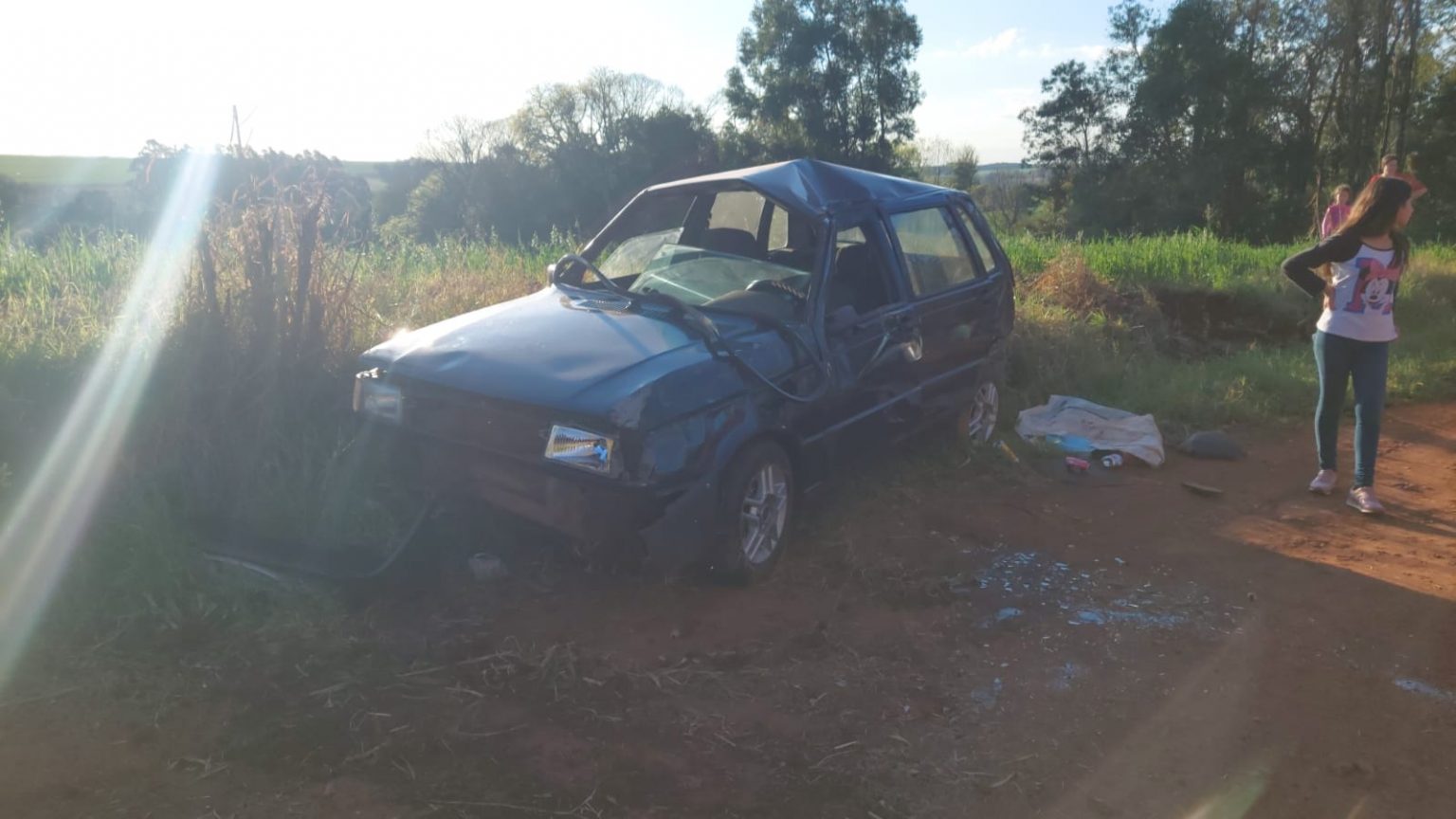 Capa Capotamento resulta em morte em Coronel Bicaco