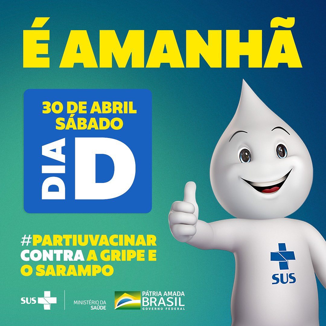 Capa Dia D da vacinação contra a gripe e sarampo para crianças e idosos é neste sábado