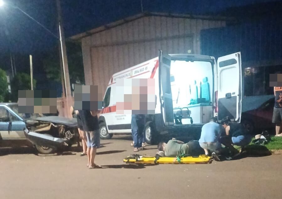 Capa Acidente entre carro e motocicleta deixa um ferido em Erval Seco