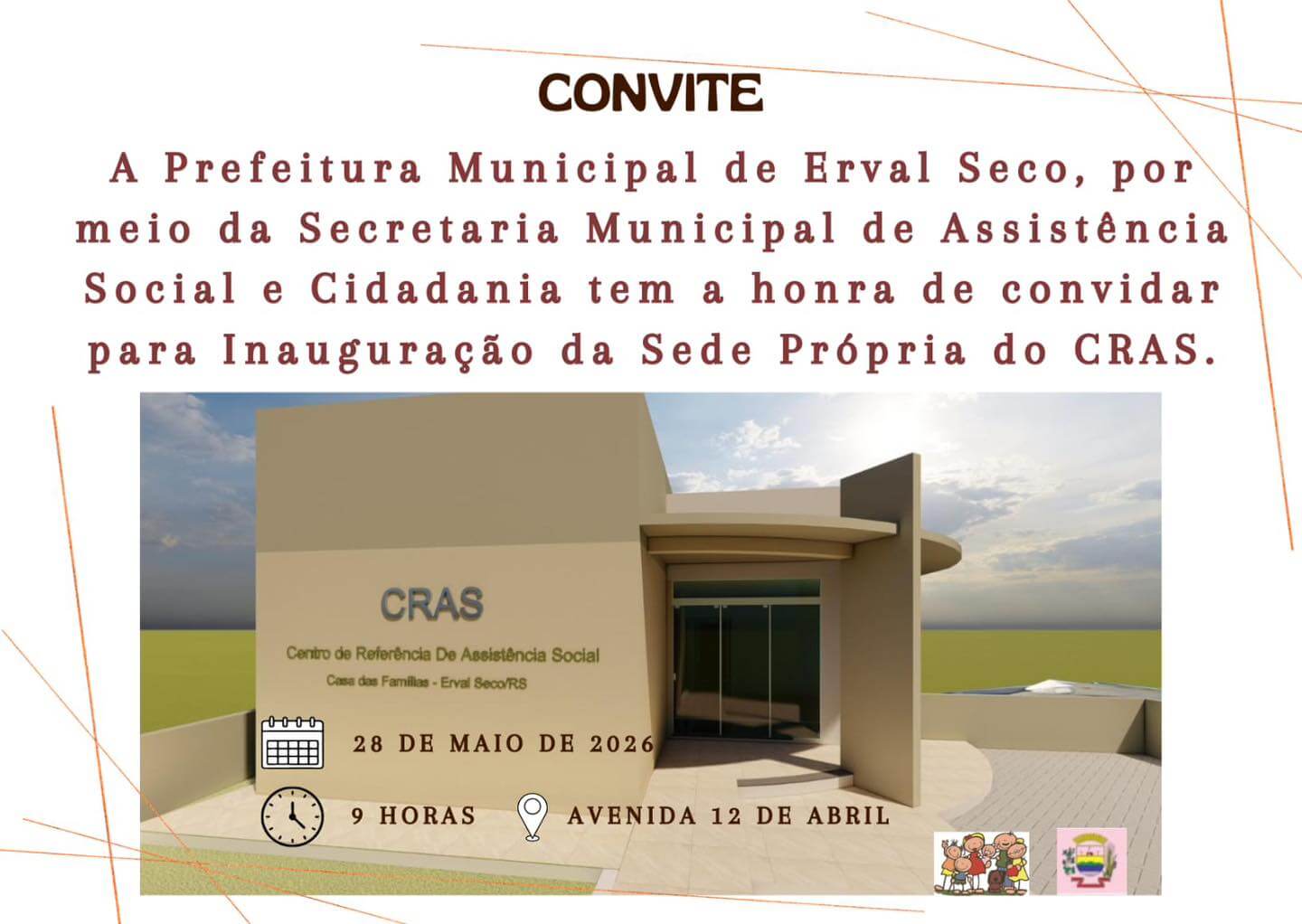 Capa CRAS de Erval Seco será entregue a comunidade dia 28 de maio