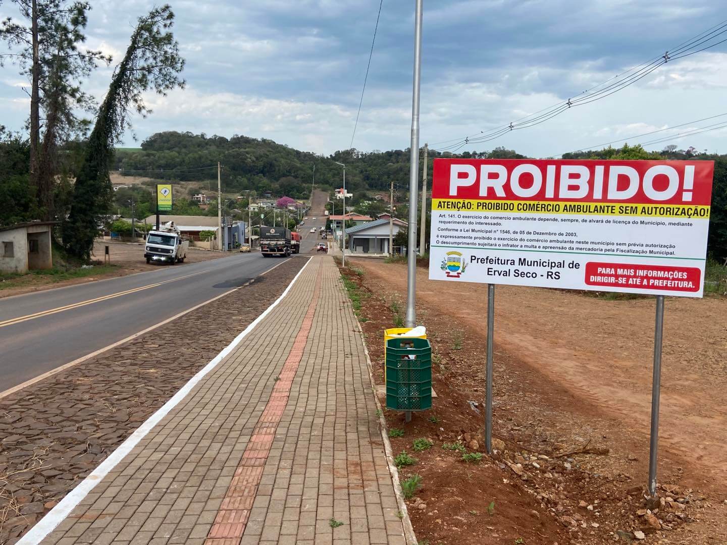Capa Prefeitura de Erval Seco instala placas informativas sobre comércio ambulante