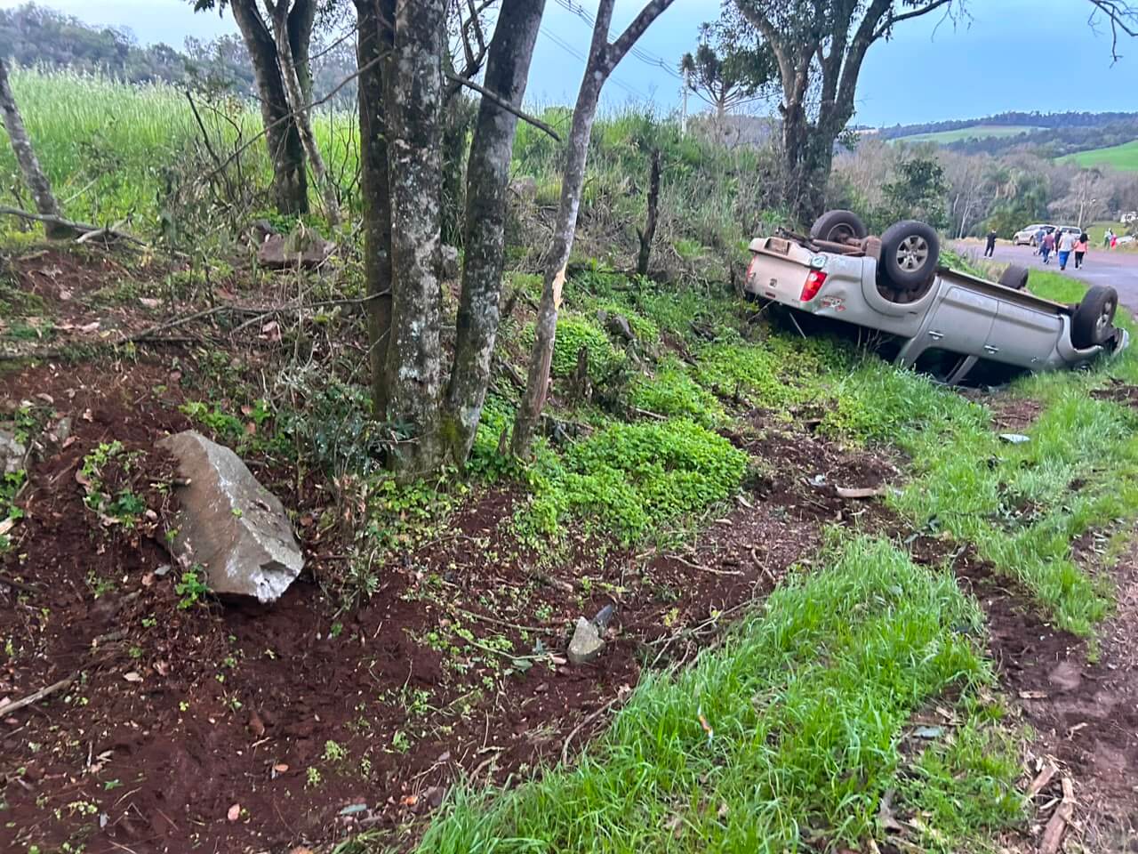 Capa Saída de pista é registrada na ERS-585 entre Erval Seco e Seberi