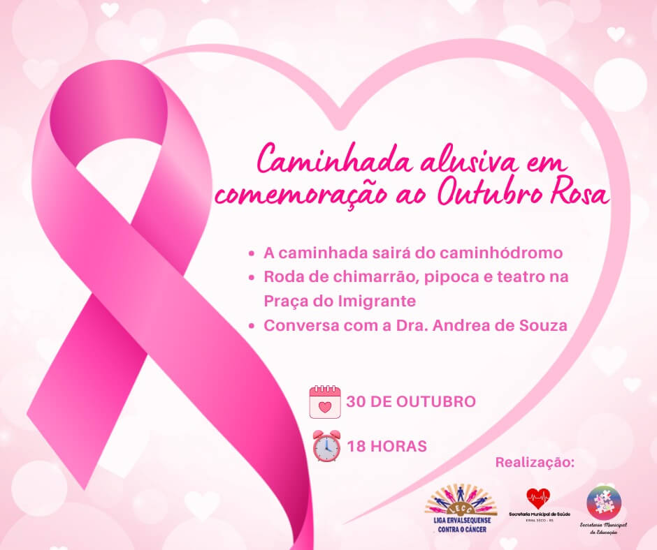 Capa Caminhada marca ações do Outubro Rosa em Erval Seco