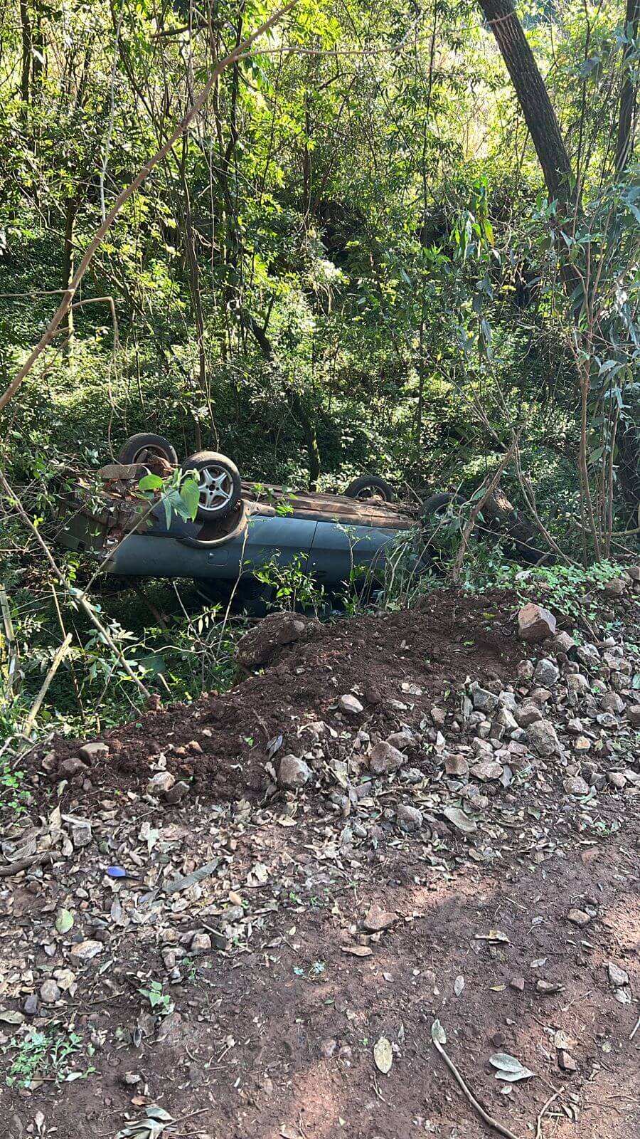 Capa Acidente em sequência com dois carros e uma moto deixa motociclista ferido em Lajeado Grande, Erval Seco
