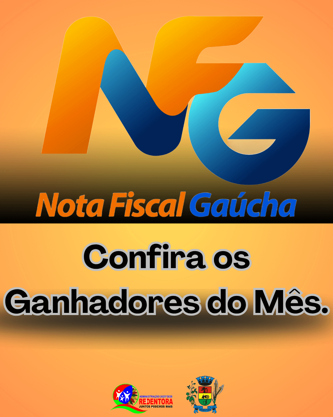 Capa Conheça os Ganhadores do Programa Nota Fiscal Gaúcha do mês de Maio de Redentora