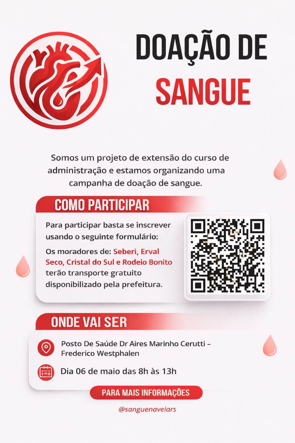 Capa Acadêmicos do IFFar promovem campanha de doação de sangue em Frederico Westphalen e região