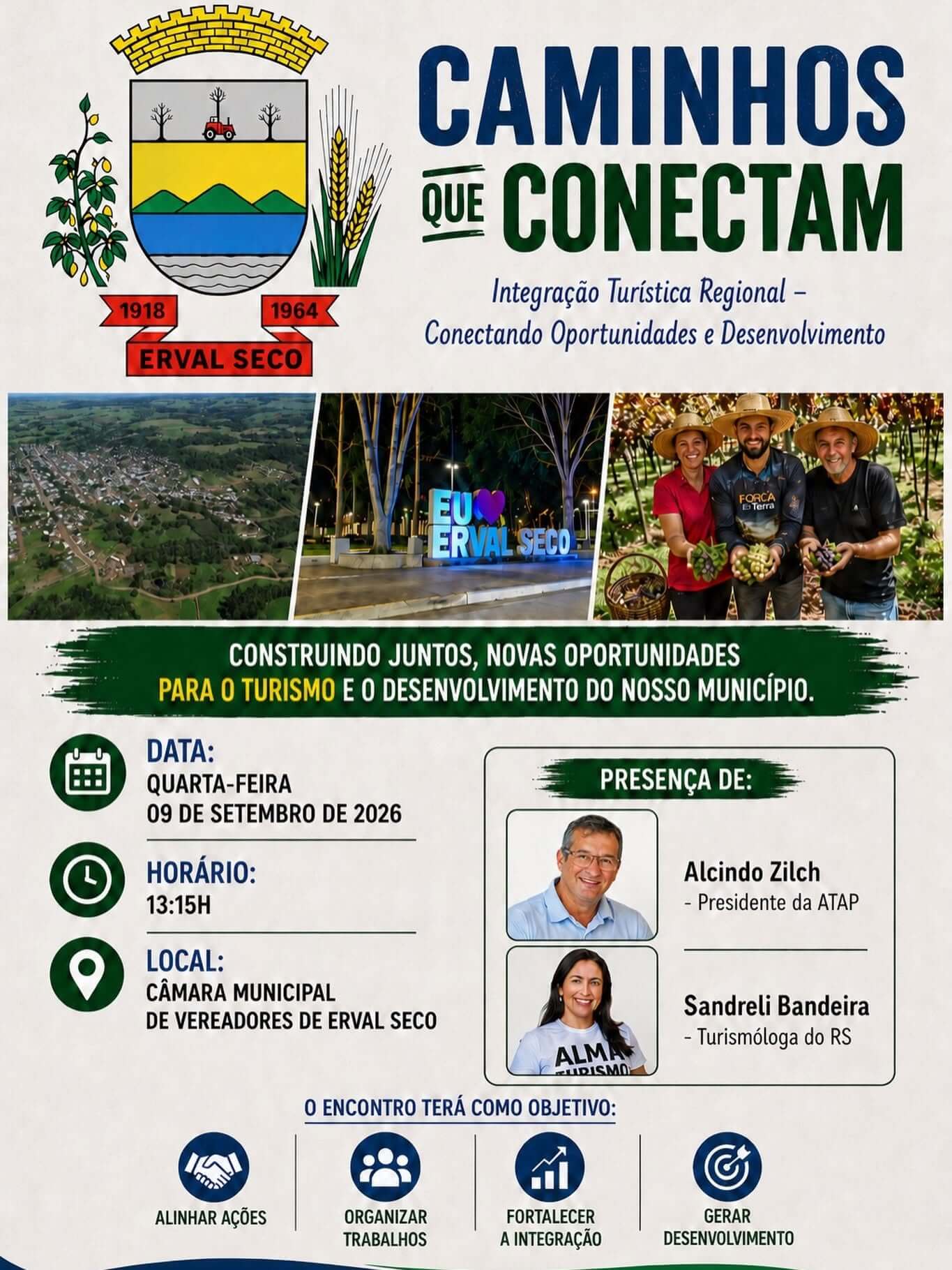 Capa Erval Seco promove encontro para fortalecer o turismo e o desenvolvimento regional