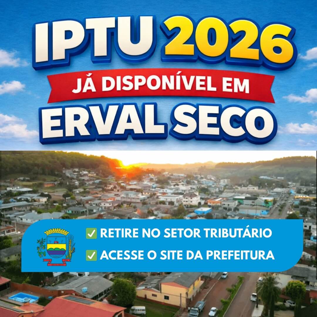 Capa IPTU 2026 já está disponível em Erval Seco
